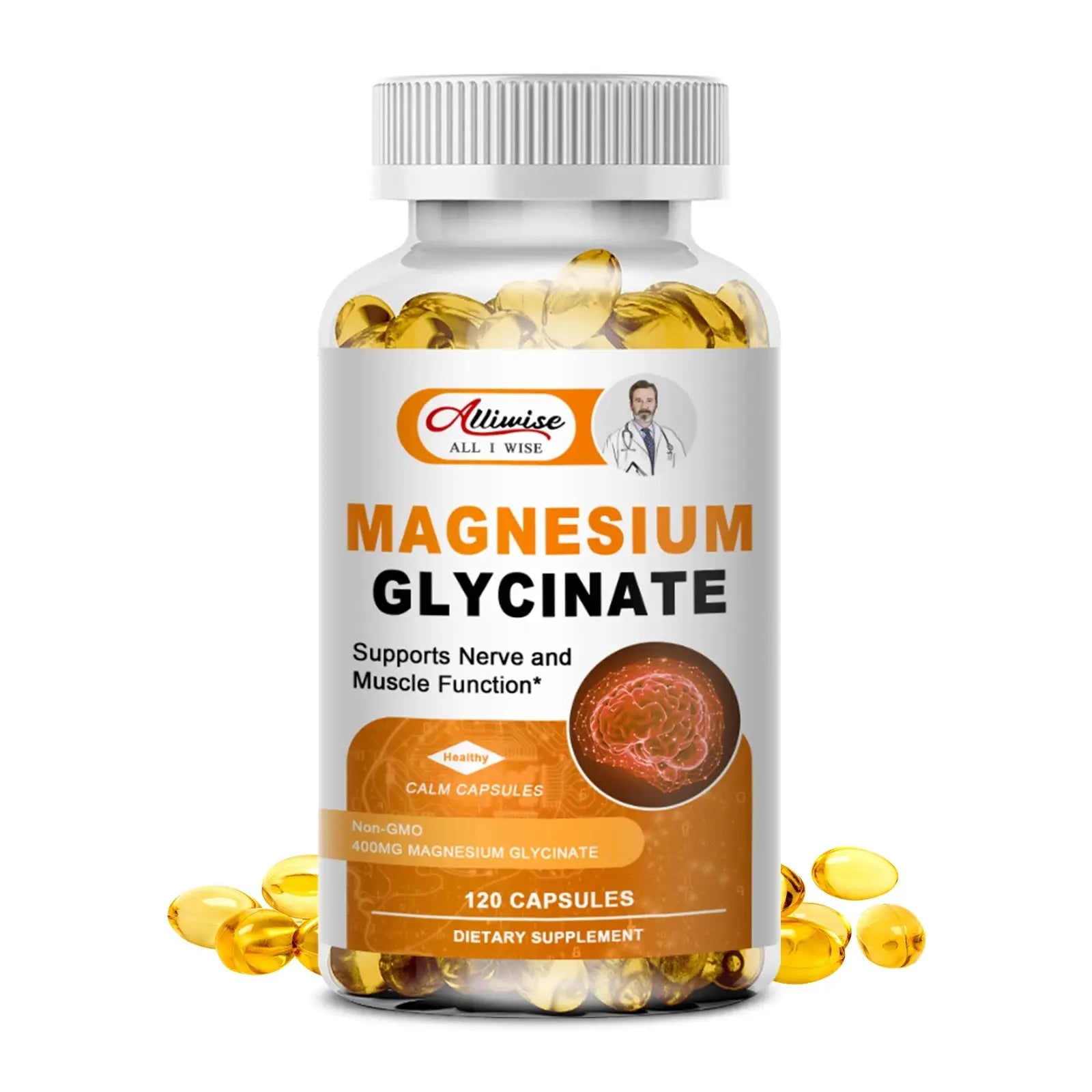 Magnesium Glycinate with Vitamin B6,D3, High Bioavailability Magnesium for Sleep & Calm Support, Nervous, Muscle & Bone Health Nova Trendz