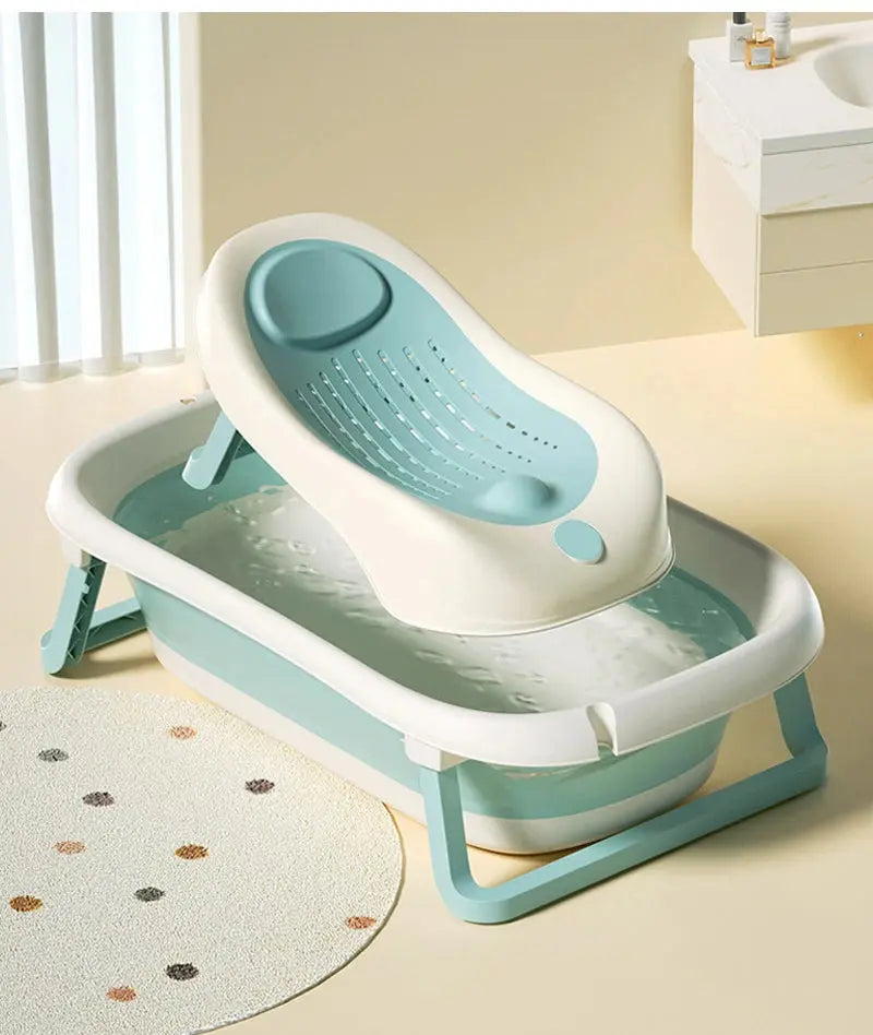 Simple Baby Bath Tub Rack Foldable Bathtub for Babies Bathtubs Anti Slip Holder Newborn Shower Net Seat Infants Care Accessories Nova Trendz