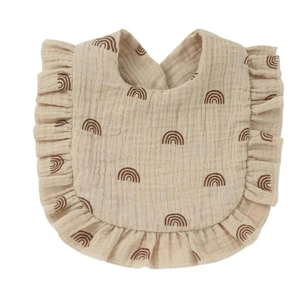 2025 New Baby Feeding Drool Bib Ruffle Floral Infants Lace Saliva Towel Soft Cotton Burp Cloth For Newborn Toddler Kids Bibs Nova Trendz