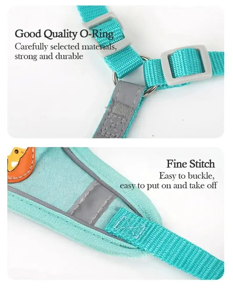 Booteely Pet Suede Chest Harness Vest Dog Cat Strap Reflective Leash Retractable For Small Light And Convenientn - Nova Trendz