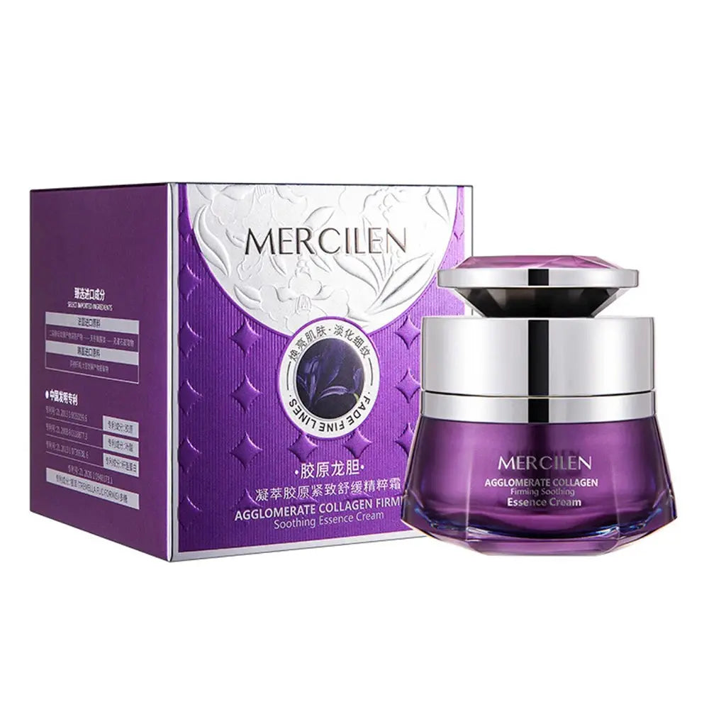 Gentian Root Collagen Firming Soothing Essence Face Cream Delicate Firming Balanced Skin Fine Lines Korea Skincare Products - Nova Trendz
