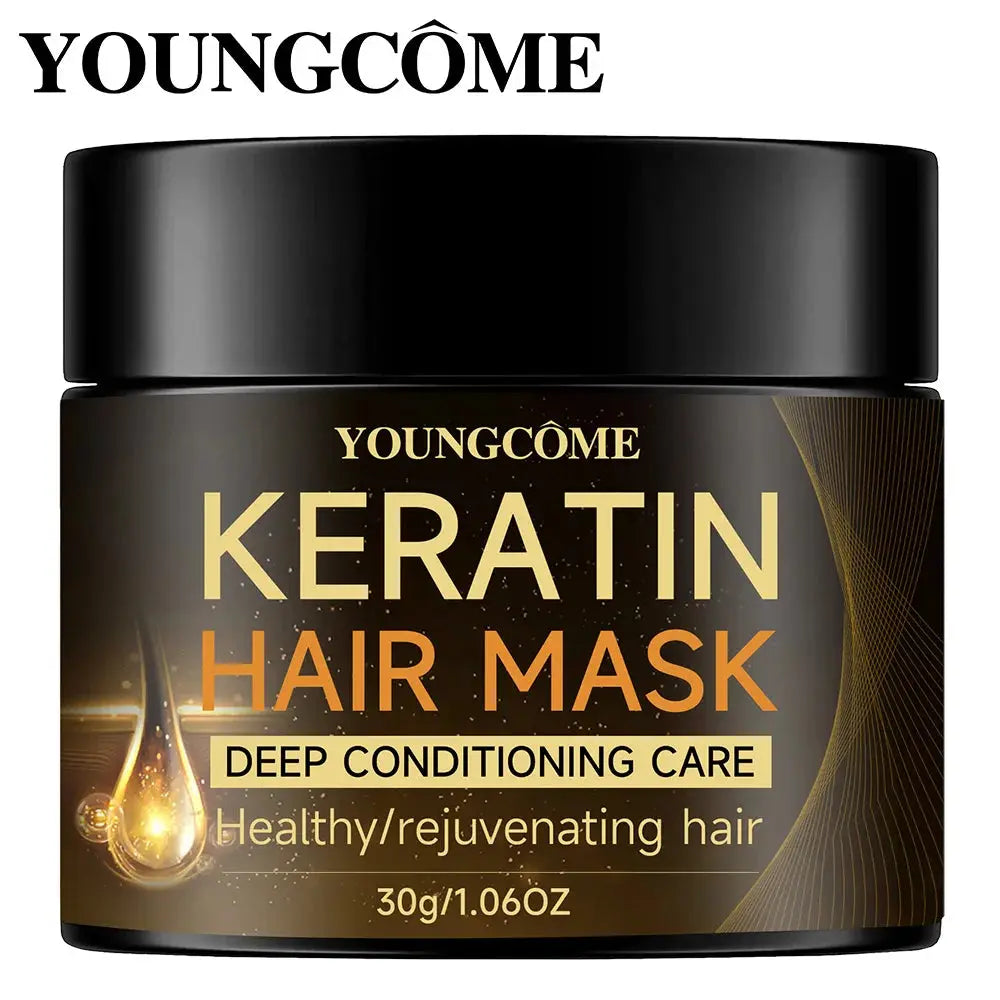 Keratin Hair Mask Repair Damaged Hair Restore Shine Hair Mask Moisturizer Conditioner Soft Smooth Frizz Damaged Hair Care