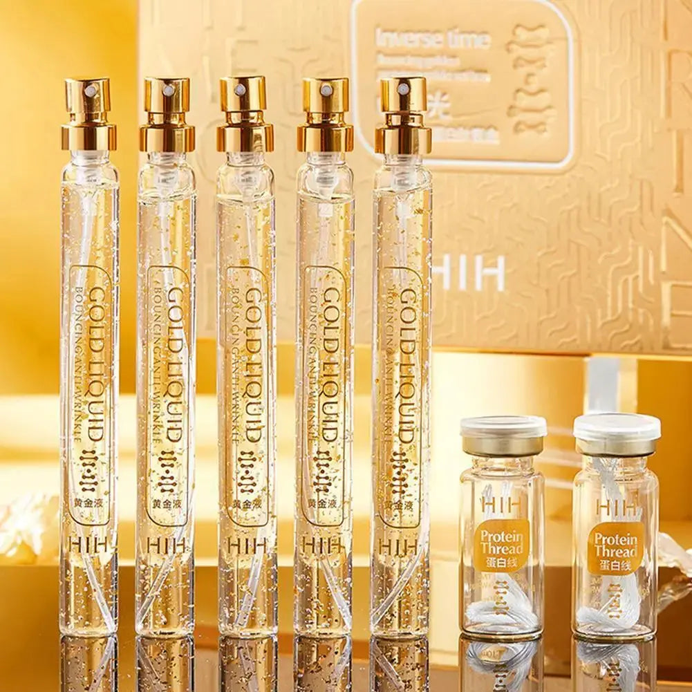 Korea 24k Care Serum Active Collagen Silk Care Lifting Firming Set Hyaluronan Silk Line Moisturizing Essence Firming Skin Care Nova Trendz