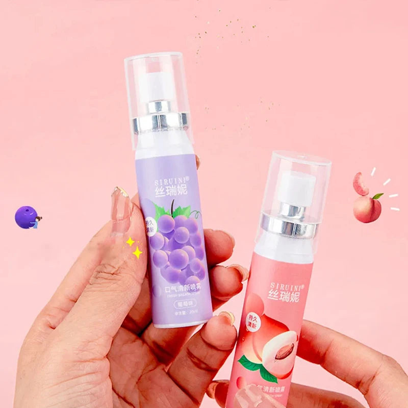 20ml Long lasting Mouth Freshener Spray Fruity Oral Spray Remove Bad Breath Portable Breath Fresh Refreshing Oral Care Wholesale