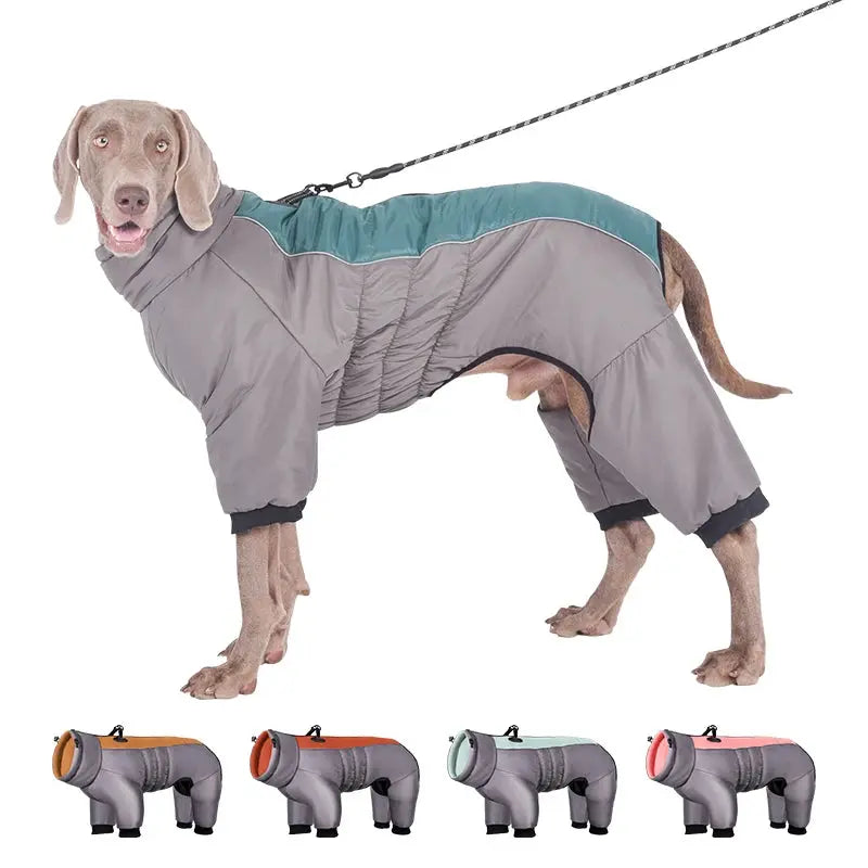 Waterproof Pet Dog Winter Jumpsuit Warm Medium Large Dogs Winter Jacket Clothes Labrador Bulldog Golden Retriever Costumes - Nova Trendz