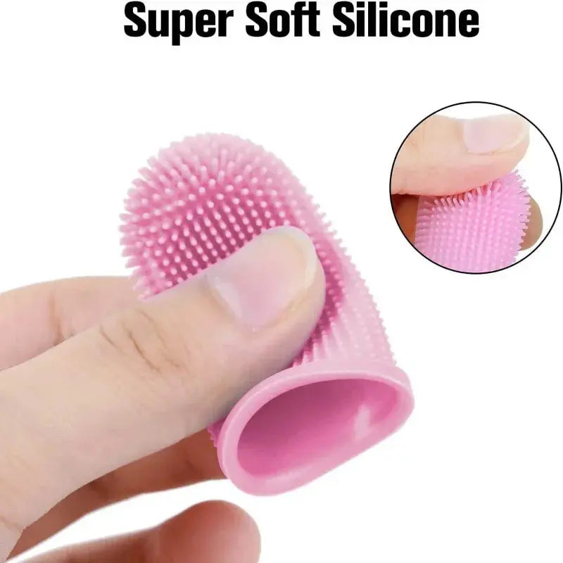Dog Super Soft  pet Finger Toothbrush Teeth Cleaning Breath Care Nontoxic Silicone Tooth Brush Cat dog toothbrush pet products - Nova Trendz