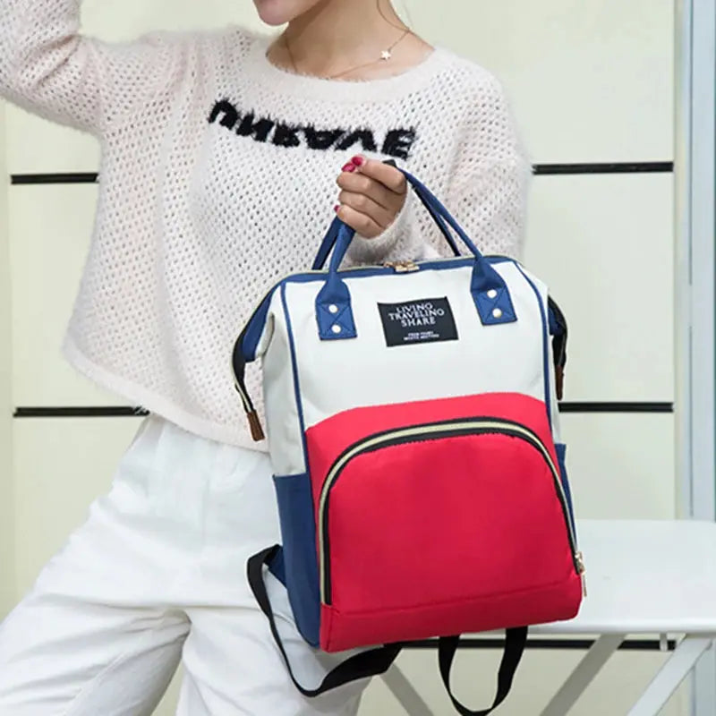 Large Capacity Canvas Mummy Bag Multifunctional Baby Bottle Thermal Insulation Travel Storage Bag Fashion Mummy Bag Hanging Bag Nova Trendz