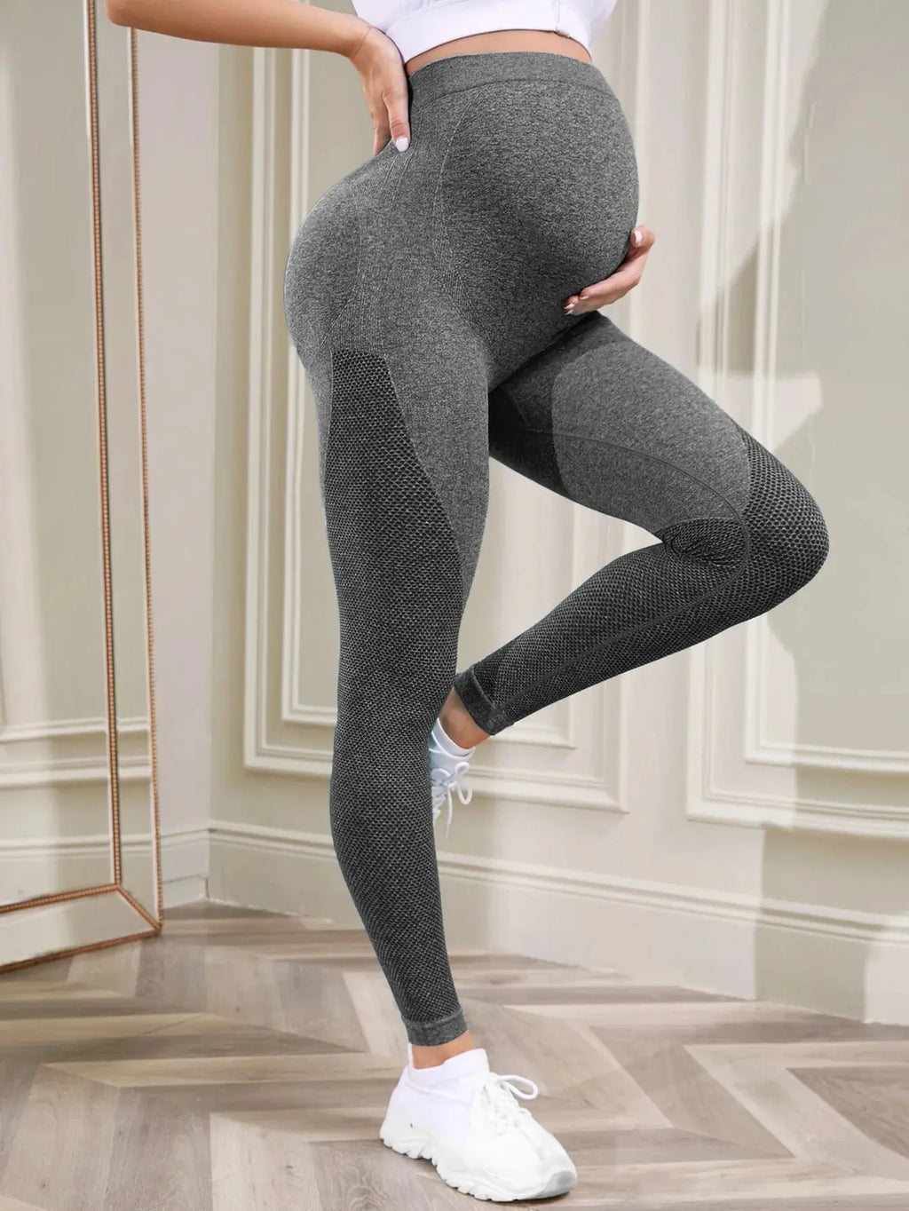 Women's Maternity Leggings Over The Belly Full Length Pregnancy Yoga Pants Active Wear Workout Leggings Nova Trendz