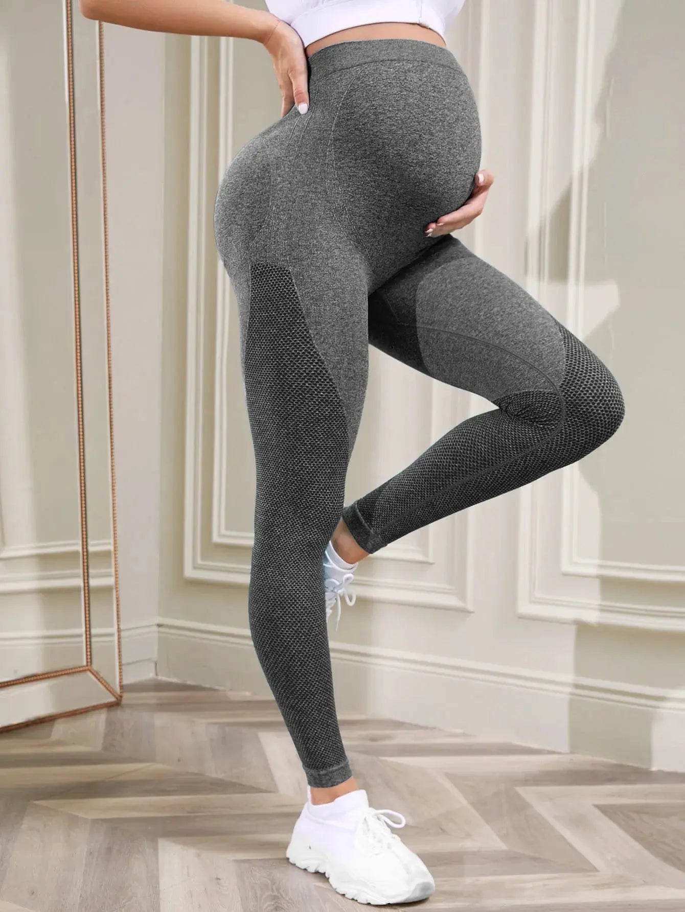Women's Maternity Leggings Over The Belly Full Length Pregnancy Yoga Pants Active Wear Workout Leggings Nova Trendz