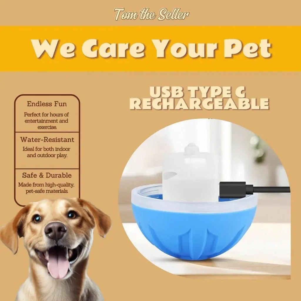 Pet toys Gravity Electric Amusement Pet Ball Smart Bouncing Ball For Dogs and Cats - Nova Trendz