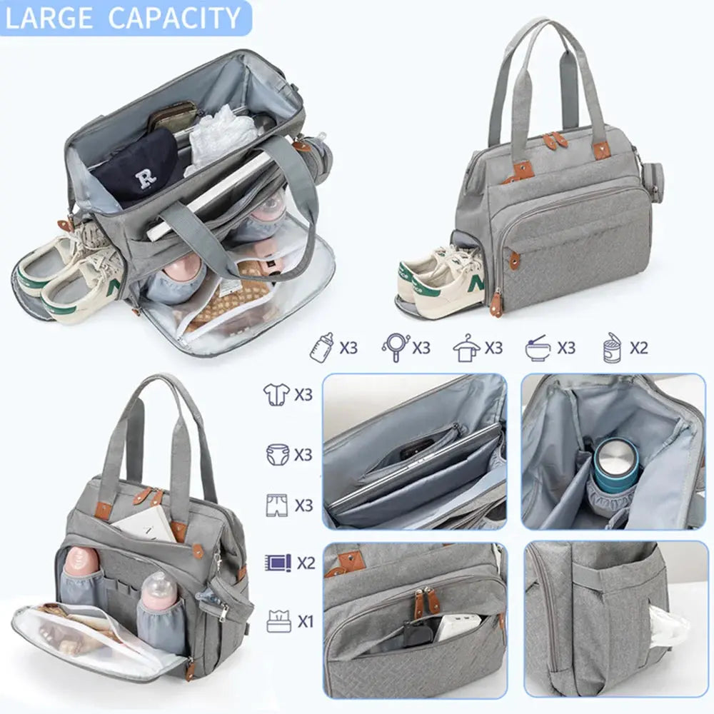 PANGDUBE Diaper Bags with 1pc Pacifier Bag Dad Mom Backpack for Travel Mommy Backpack for Baby Accessories Maternity Bag Nova Trendz