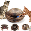 Magic Cat Scratch Organ Board Cat Toy with Ball Cat Grinding Claw Cat Climbing Frame Kitten Round Corrugated Cat Scratching Toy Nova Trendz