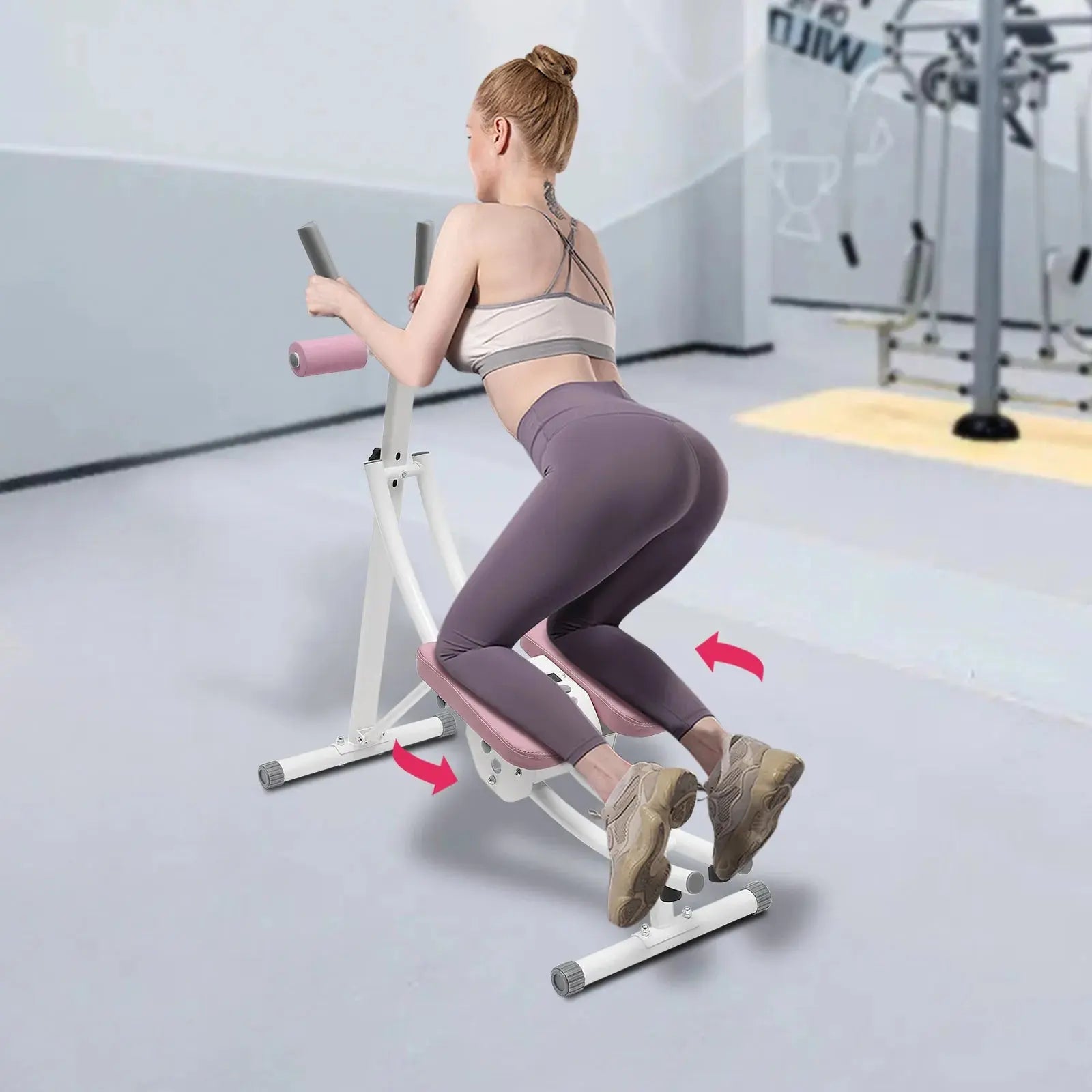 Ab Machine, 150kg/330lbs Weight Capacity, Foldable, Core & Abdominal Exercise Fitness Equipment for Home Gym Nova Trendz
