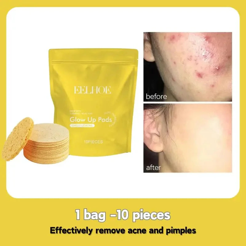 Turmeric Kojic Acid Cleansing Pads Exfoliating Pads Facial Sponges Removes Dirt Cleansing Exfoliating Daily Cleansing Skin Care