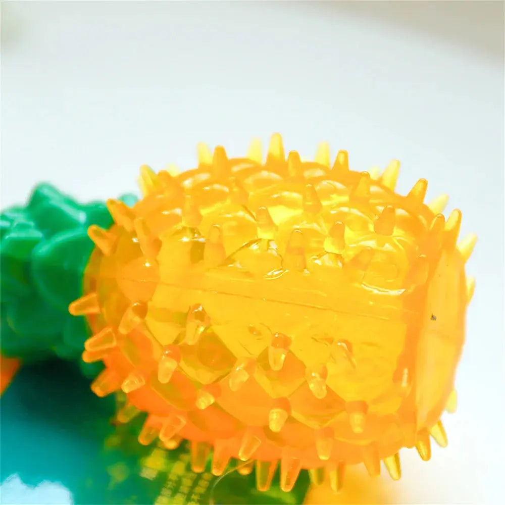 Pet Cooling Chew Toy Reusable Dog Cat Toy Teething Summer Cooling Watermelon Pineapple Lemon Durable Ice Frozen Fruit Shape Toys - Nova Trendz