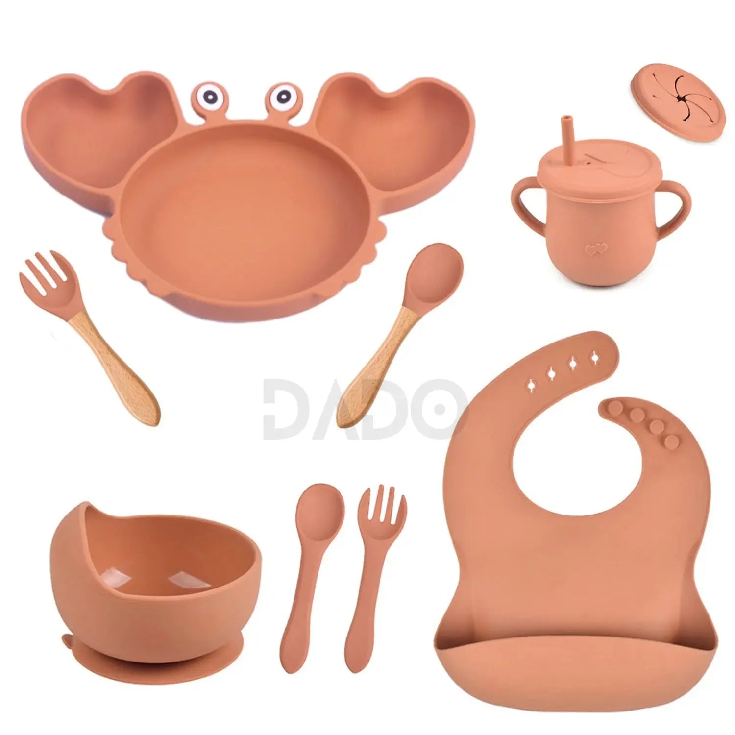 Customized Baby Silicone Feeding Set with Suction Cup Personalized Name Dish Divided Plate Bowl Spoon Cute Kid Eating Tableware Nova Trendz