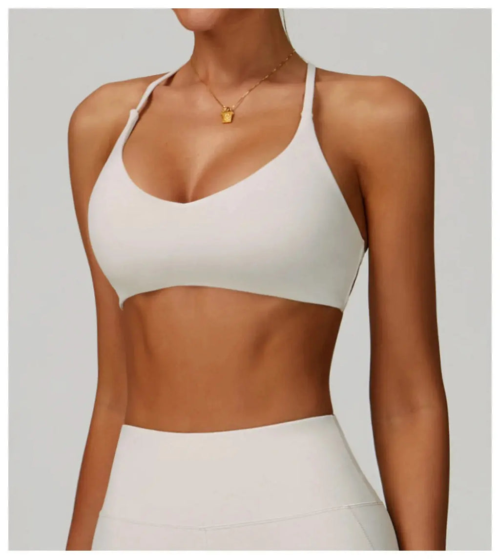 Hearuisavy Breathable Sports Bra Women Quick Drying ShockProof Gym Workout Top Casual Yoga Clothing Push Up Running Fitness Bras - Nova Trendz