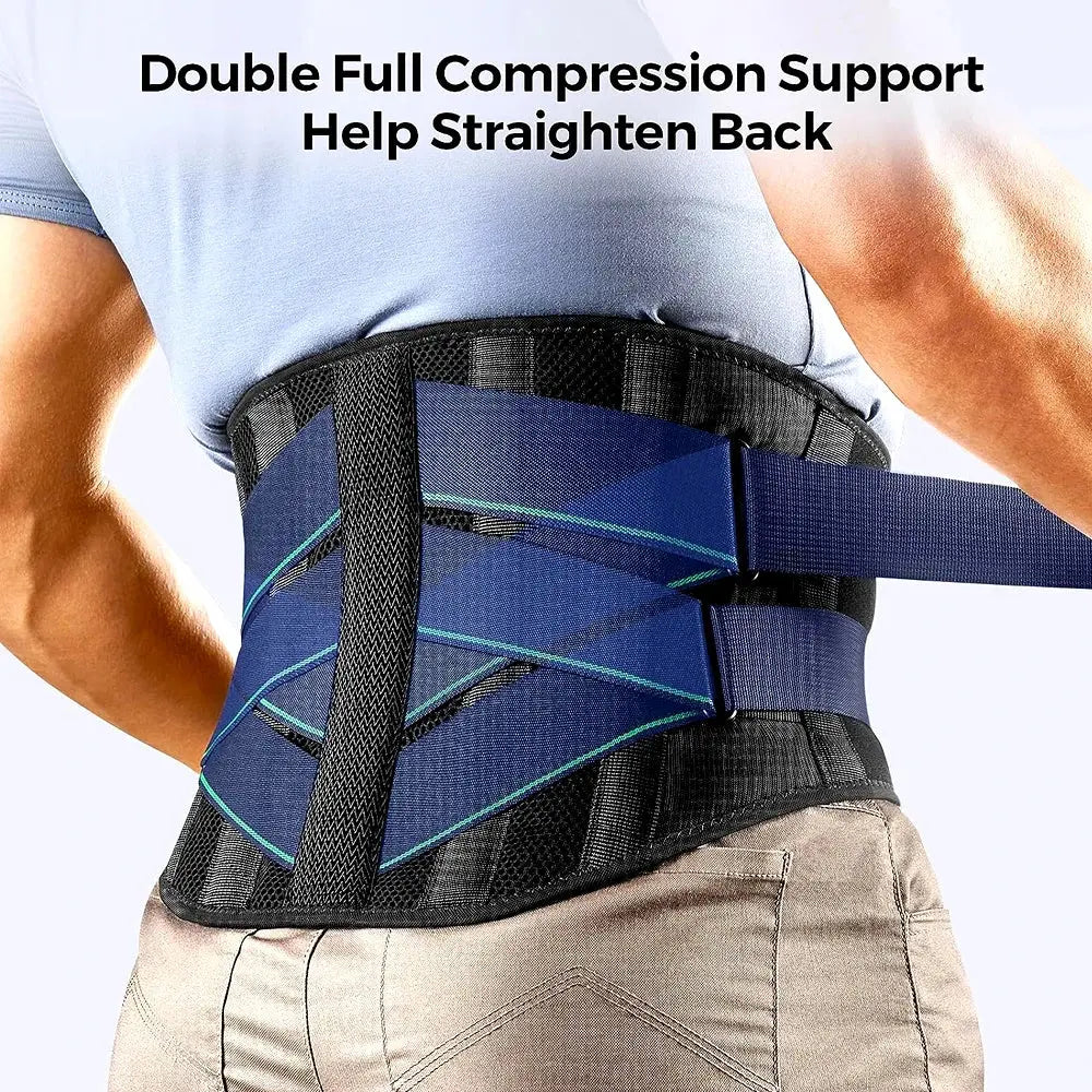 1Pcs  Breathable Back Support Belt with 5 Stays for Lower Back Pain Relief Anti-Skid Lumbar Braces for Men/Women for Work - Nova Trendz