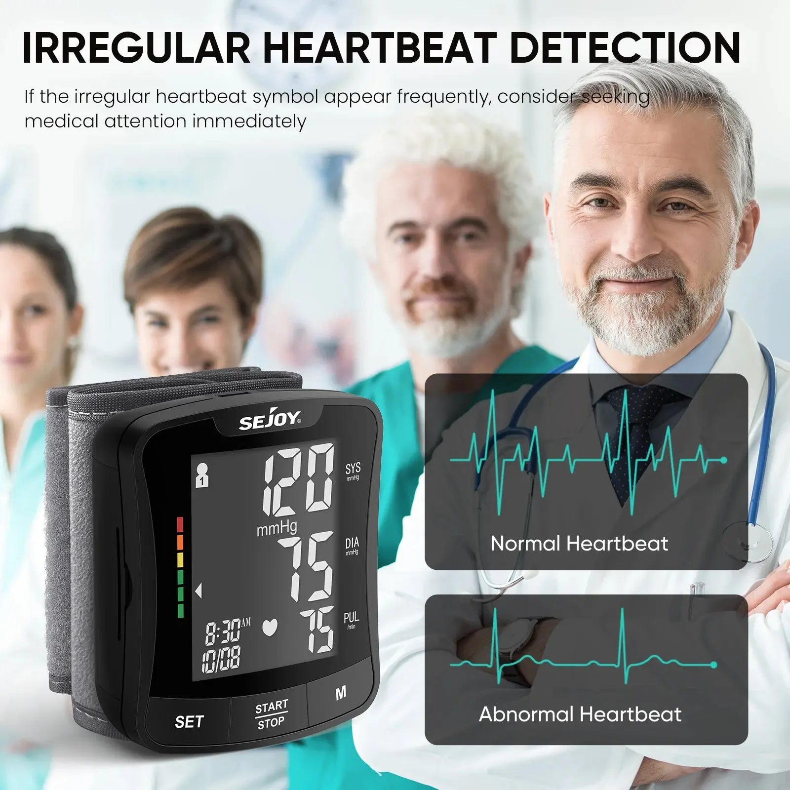 SEJOY Electronic Blood Pressure Monitor Wrist Cuff Tonometer Digital Sphygmomanometer Electronic BP Monitors Blood Meter Nova Trendz