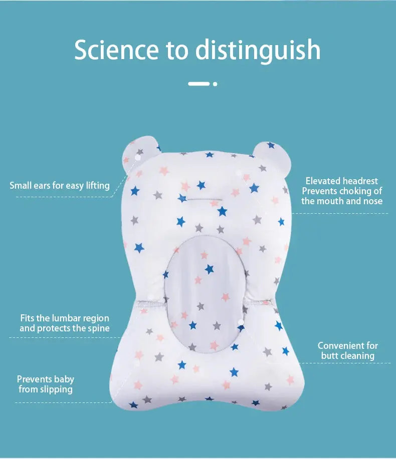 Baby shower lying down, baby shower artifact can sit and lie down, newborn net bag bath pad, bathtub floating pad Nova Trendz