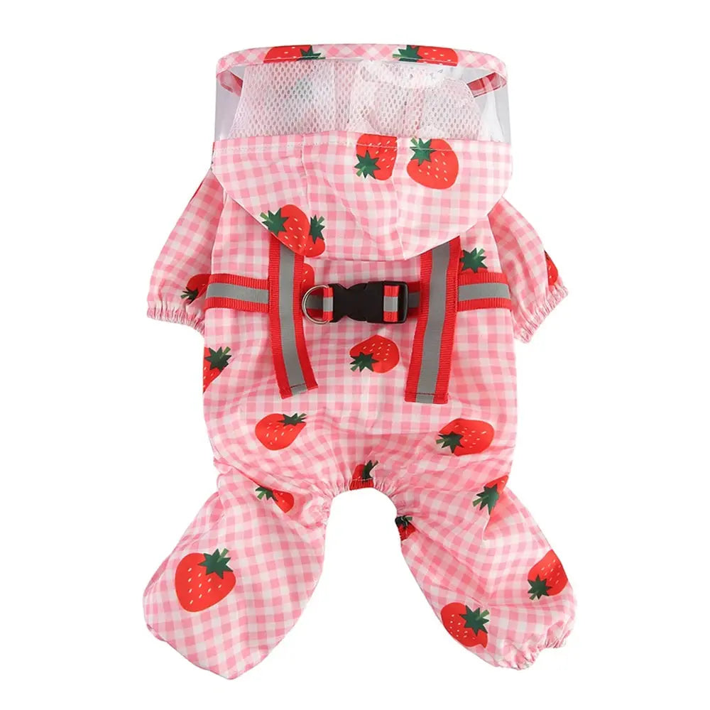 Dog Raincoat Dog Hooded Poncho 4 Legs Dog Rain Jacket with D Leash Ring Waterproof Dog Rain Clothes for Small Medium Dogs Nova Trendz