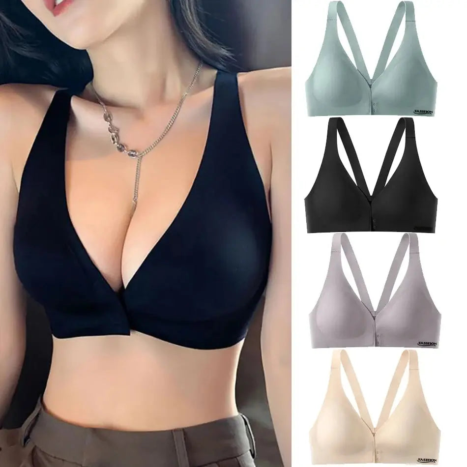 Elegant Front-Clip No Underwire Maternity Bra with Natural Latex Cooling Backless Maternity Clothings Women Lightweight Bralette Nova Trendz