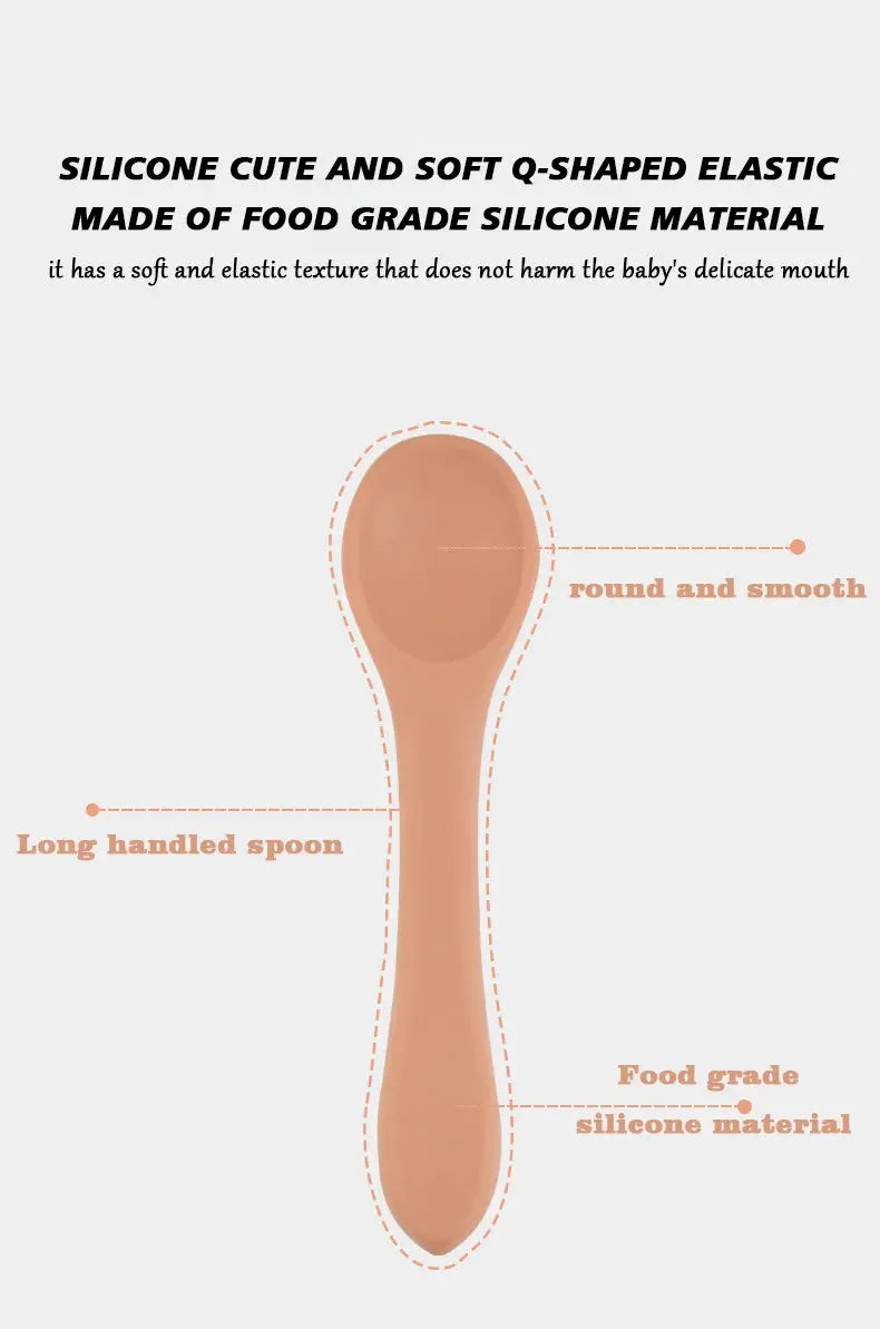 Silicone Baby Bowl Self feeding Training Snail Bowl Infant Anti Drop Sucker Set With Spoon Set Children's Feeding Tableware Nova Trendz