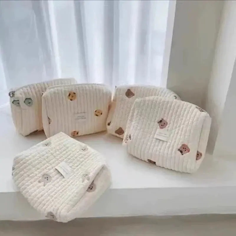 Portable Stroller Nappy Bag Quilted Baby Diaper Caddy Organizer Embroidered Mommy Bags Babies Accessories Changing Bag Storage Nova Trendz