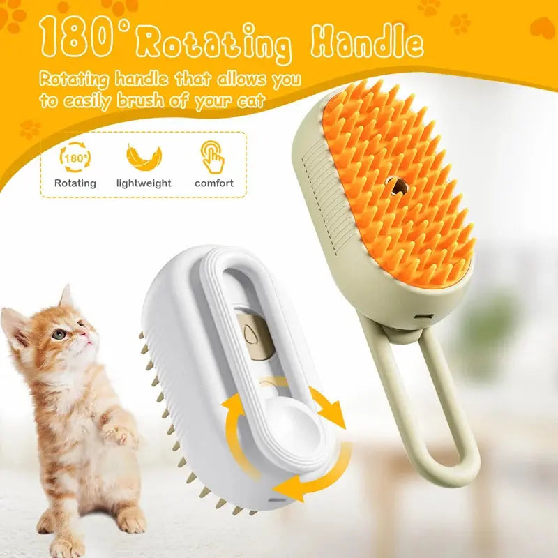 3IN1 Water Steam Brush Pets Grooming for Dogs Steam Cats Comb Brush for Cats with Vaporizer Anti-scratch Spray Accessories Cats - Nova Trendz