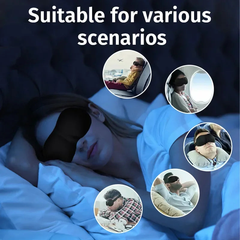 3D Eyepatch Eye Mask for Sleeping Contoured Cup Blindfold Concave Molded Night Sleep Face Masks Block Out Light with Women Men