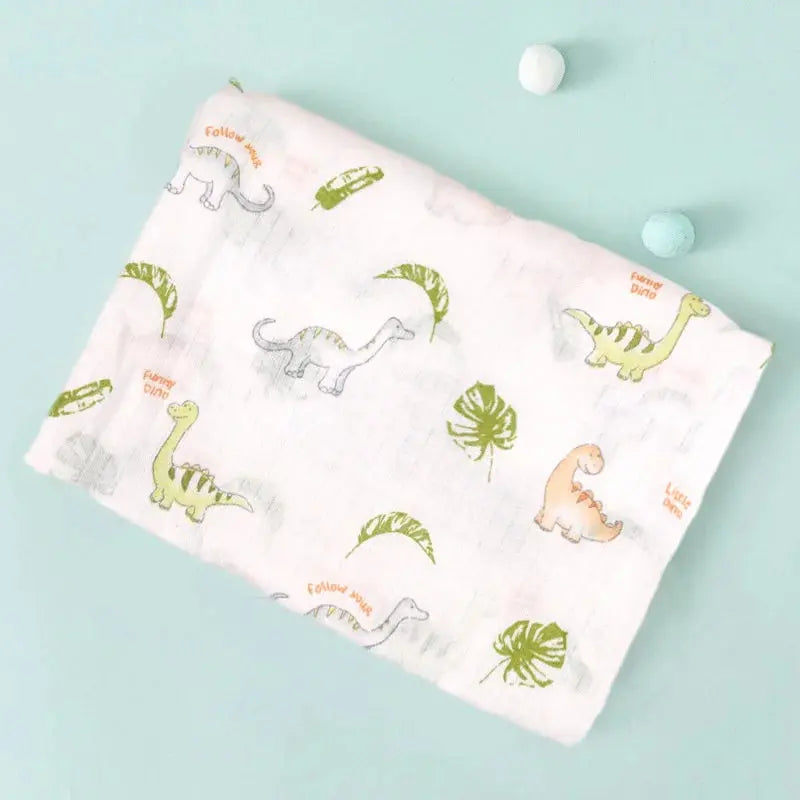 110cm Baby Swaddle Blanket Dual Layers  Blankets For Boys Girls Organic Cotton Soft Newborn Swaddle Wrap Burping Clothes - Nova Trendz