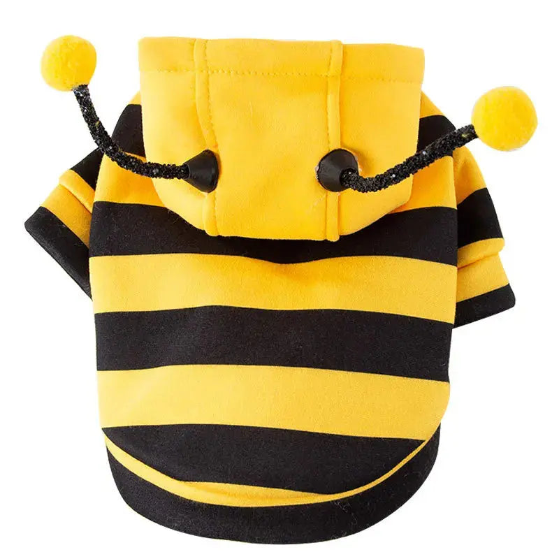 Pet Halloween Costume Honey Bee Role Play Hoodie with Buckle or not Dogs Cats Party Cosplay Funny Outfit Clothes with Hat or not Nova Trendz