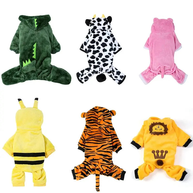 Pet Dog Clothes Soft Warm Fleece Dogs Jumpsuits Pet Clothing for Small Dogs Puppy Cats Clothes Chihuahua Yorkshire Costume Coat - Nova Trendz