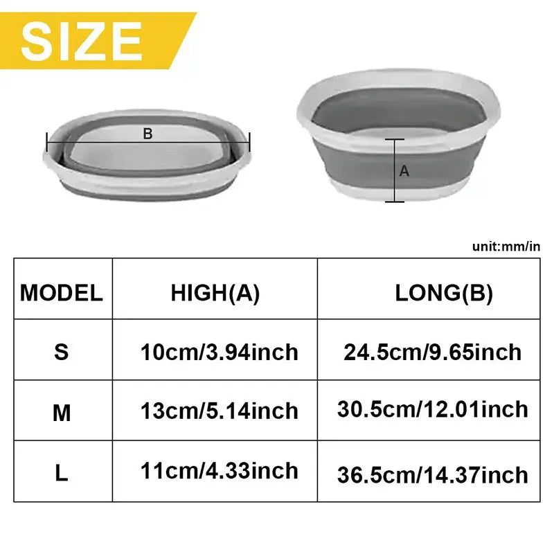 Baby Bath Tub Foldable Kids Bathing Tubs Newborn Body Cleaning Bucket Children Bathtub Multi-functional Garden Car Clean Bucket Nova Trendz
