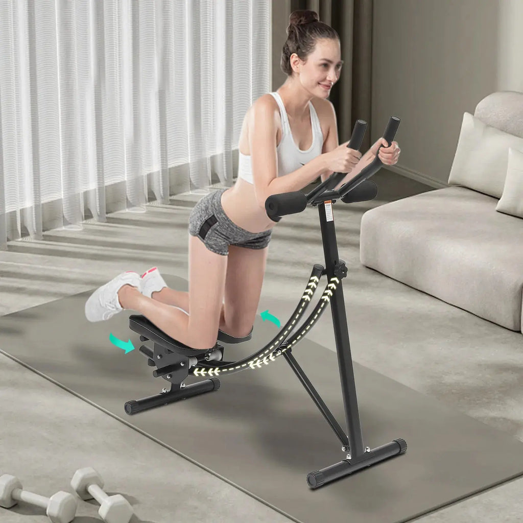 Ab Machine, 150kg/330lbs Weight Capacity, Foldable, Core & Abdominal Exercise Fitness Equipment for Home Gym Nova Trendz