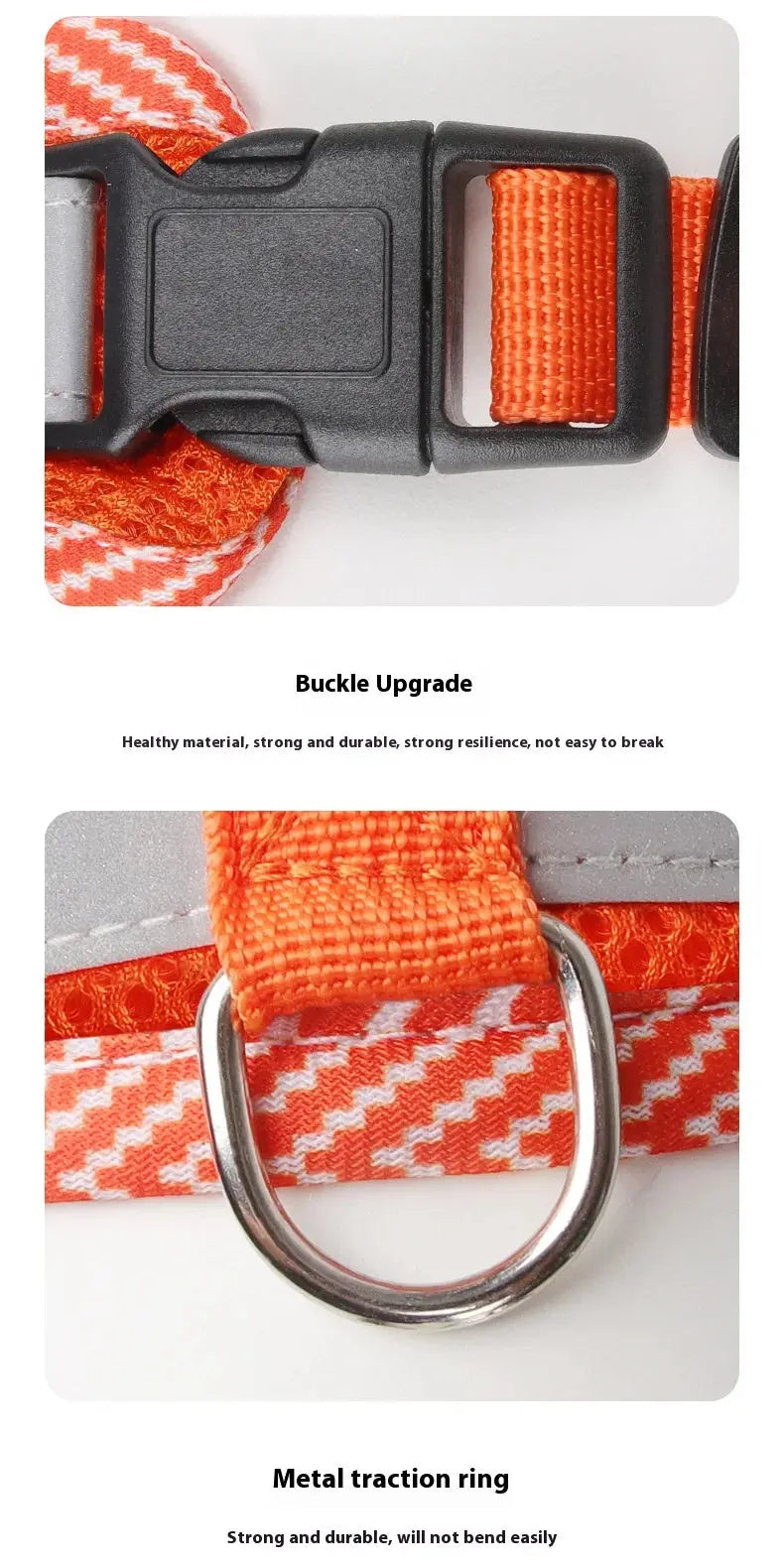 New Breathable Reflective Dog Harness Vest Easy To Wear Comfortable Adjustable Pet Harness for Small Medium Dogs - Nova Trendz