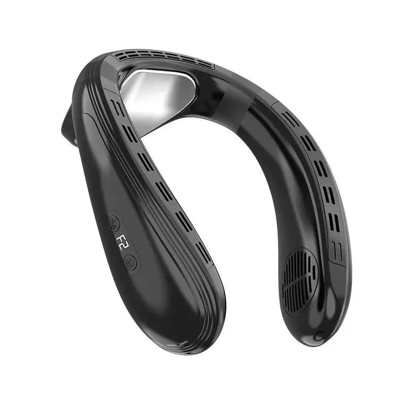New Neck Air Conditioner Portable Neck Fan Rechargeable Semiconductor Cooling Bladeless Fan Outdoor Personal Fan Wearable Cooler Nova Trendz