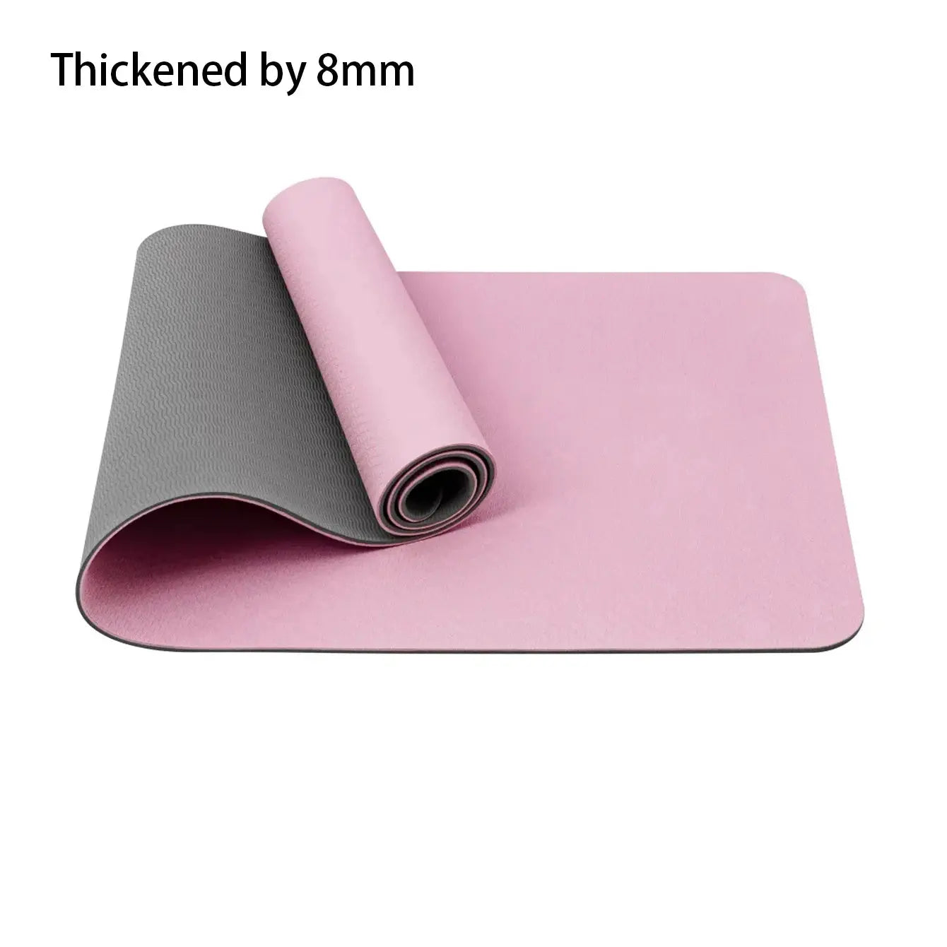 Yoga mat 1/3 inch super thick yoga mat double-sided non-slip, professional TPE yoga mat, suitable for yoga, Pilates and floor ex - Nova Trendz