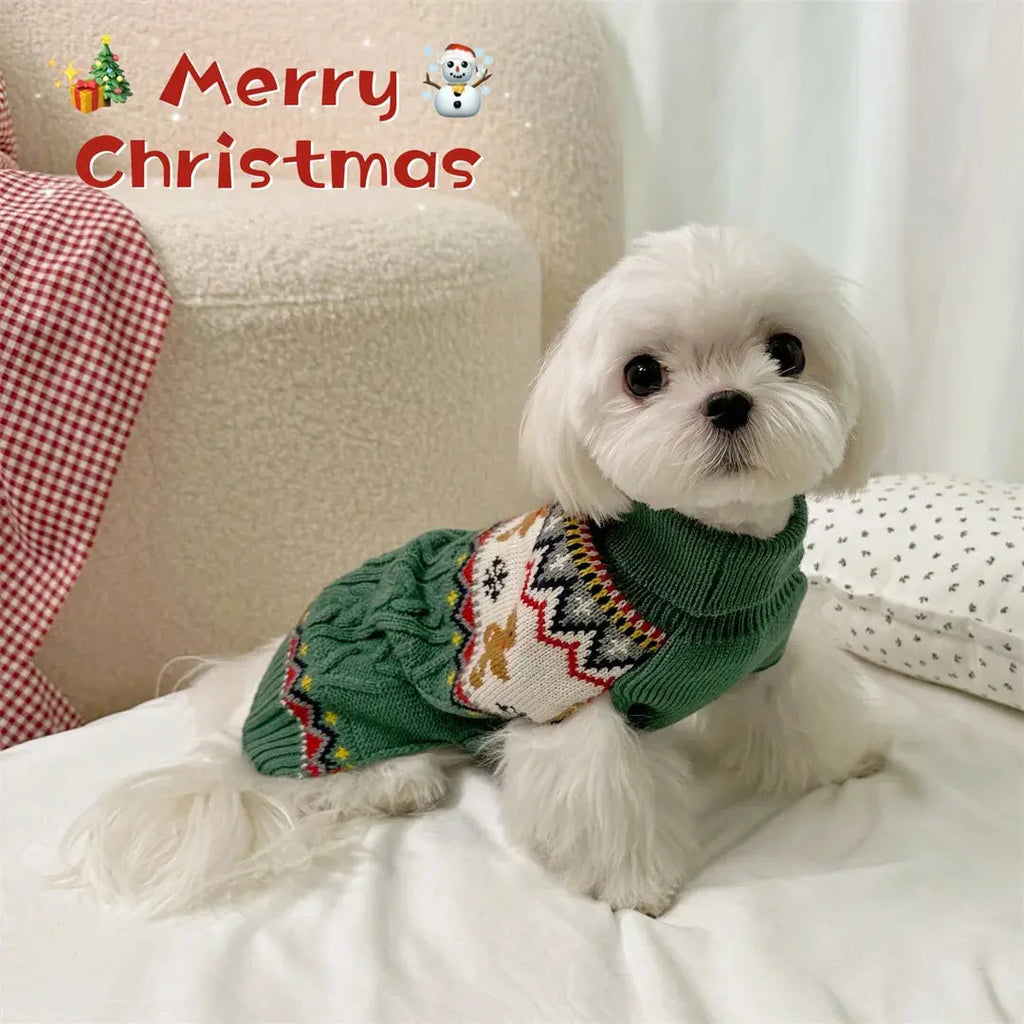 Dog Winter Clothes Pet Christmas Red Sweaters Sleeveless Gingerbread Reindeer Pattern Soft Warm Fall Winter Cats Dogs Clothes Nova Trendz