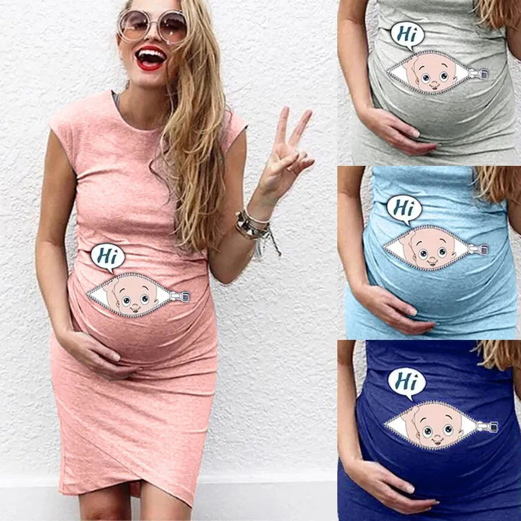 Cute Maternity Dress Loose Casual Dress Women Maternity Clothes Plus Size Pregnant Woman Maternity Dress Nova Trendz