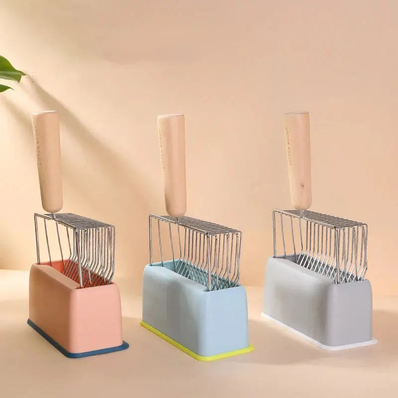 Cat litter shovel storage rack color matching base large metal shovel storage box pet supplies Nova Trendz