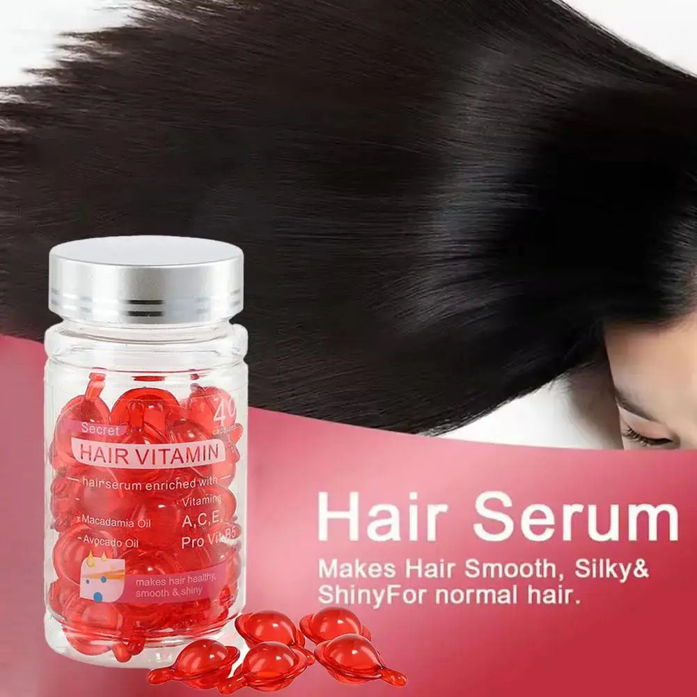Smooth Silky Hair Vitamin Capsule Keratin Complex Oil Hair Care Repair Damaged Hair Serum Nourishing Moroccan Hair Oil Nova Trendz