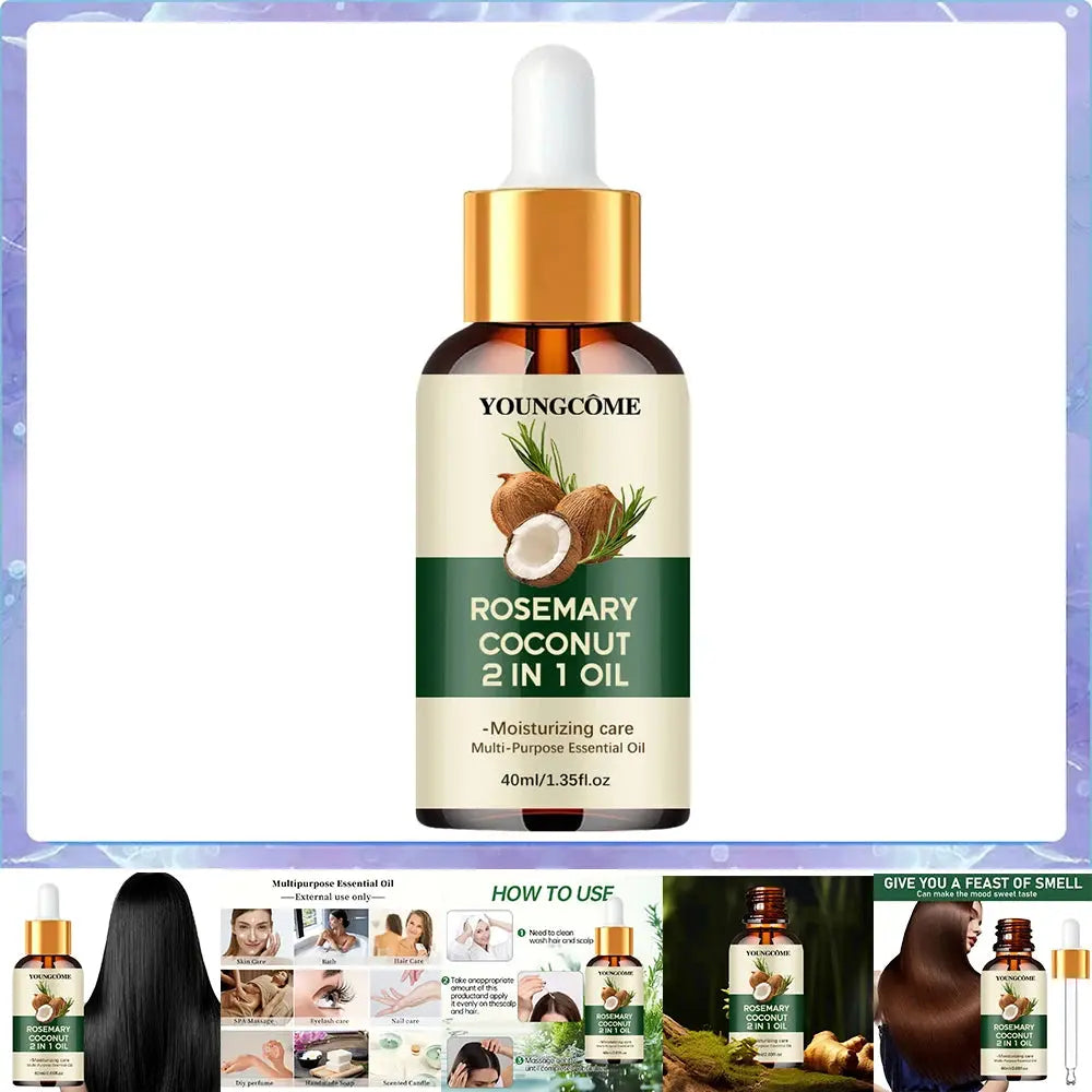 Rosemary Oil Hair Essential Coconut Oil Improve Hair Loss And Nourishes Strengthen Hair Roots Scalp Treatment Hair Care Nova Trendz