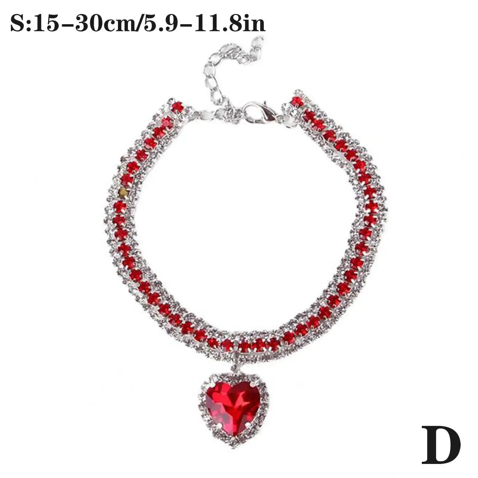Dog Cat Rhinestone Diamante Collar Necklace Puppy Crystal Bling Pet Accessories For Puppy Kitten Crystal Pendant Diamond Collars Nova Trendz