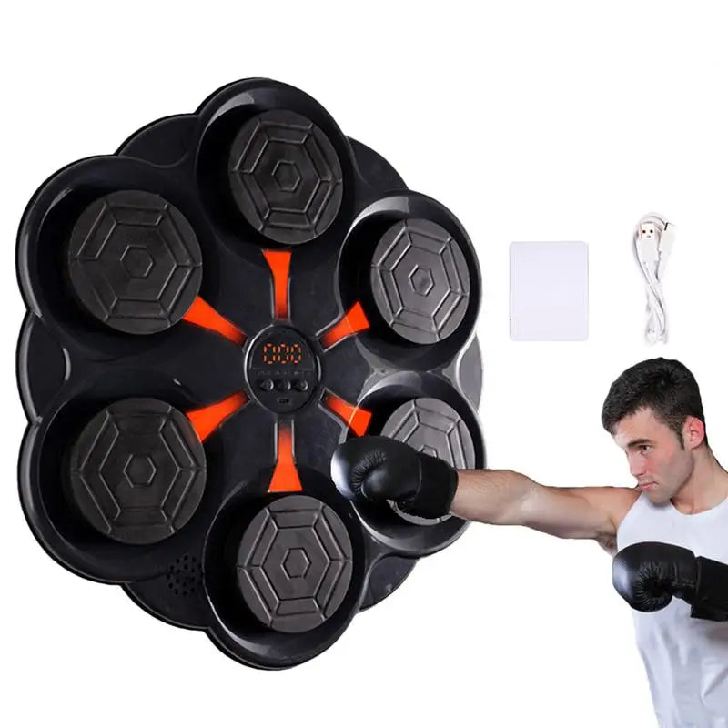 Music Boxing Machine Music Boxing Punches Wall Mounted Workout Boxing Target Machine Charging for Kids Adults Home Exercise