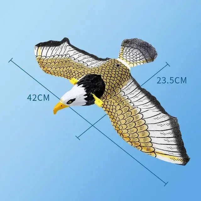 Simulation Bird Interactive Cat Toys Electric Hanging Eagle Flying Bird Cat Teasering Play Cat Stick Scratch Rope Pet Toys - Nova Trendz