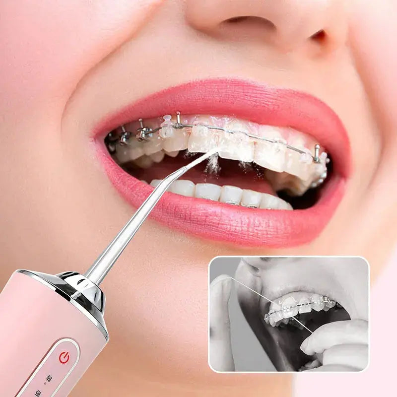Professional Flossing Portable Electric 4Nozzle Toothbrush Combo Tonsil Stone Remover Family Oral Irrigator Water Dental Flosser Nova Trendz