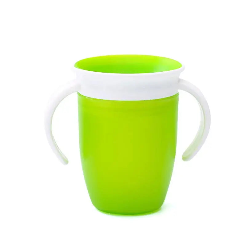 360 Degrees Can Be Rotated Baby Learning Drinking Cup with Double Handle Flip Lid Leakproof Silicone Infants Water Cups Bottle Nova Trendz