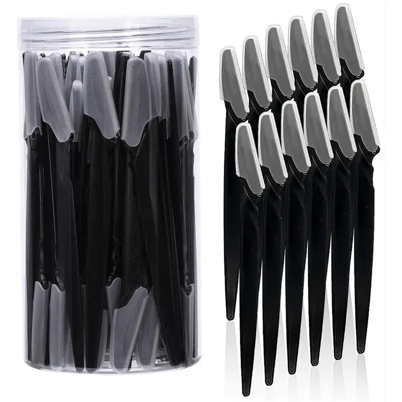 5/10/30/40/66pcs Eyebrow Razors Kit Facial Eye Brow Trimmer Multifunction Facial Hair Removal Tool with Container Safety Beauty Nova Trendz