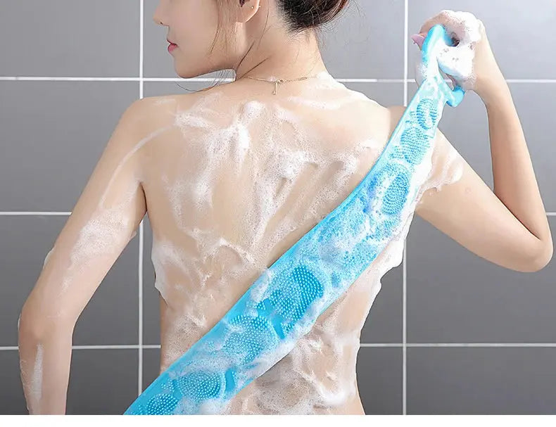 Body Sponge Silicone Brushes Bath Towels Scrubber Rubbing Back Peeling Massage Shower Belt Extended Skin Clean Brushes Nova Trendz
